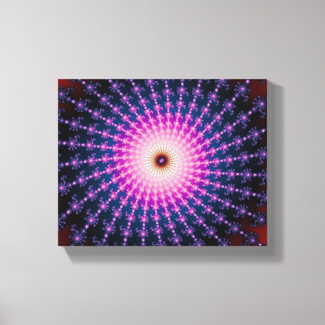 Bloodshot Fractal Swirl Canvas Print (Front)
