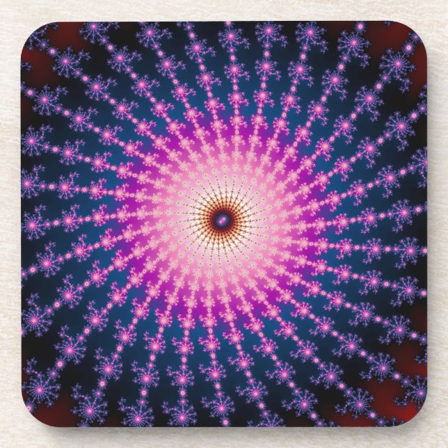 Bloodshot Fractal Swirl Coaster (Front)