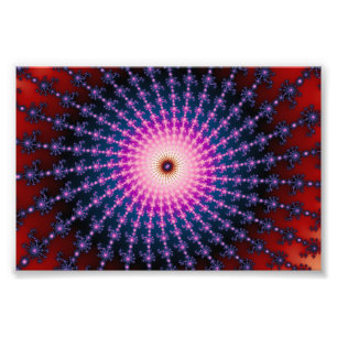 Bloodshot Fractal Swirl Photo Print