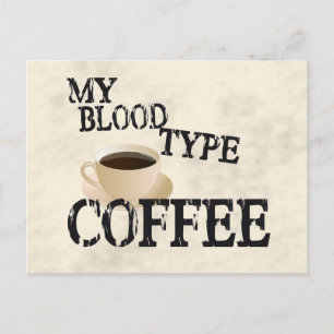 Bloodtype Coffee Postcard