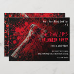 Bloody Axe Scary Horror Halloween Party Invitation<br><div class="desc">Customize for any event</div>