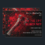 Bloody Axe Scary Horror Halloween Party Invitation<br><div class="desc">Customize for any event</div>