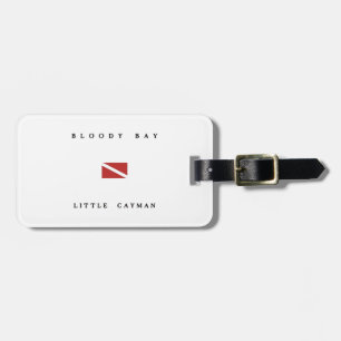 Bloody Bay Little Cayman Scuba Dive Flag Luggage Tag