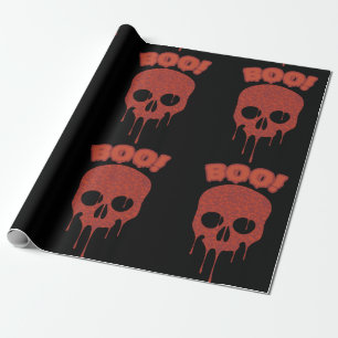 Bloody Boo Skull Halloween Wrapping Paper