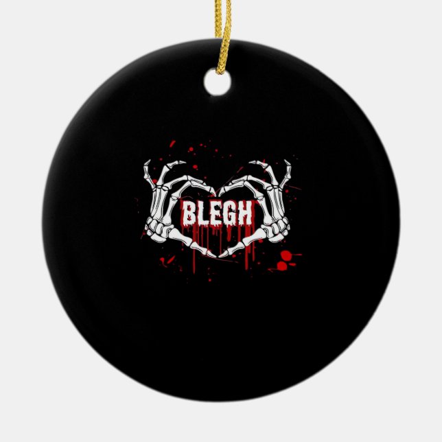 Bloody Breakdown, Skeleton Heart Hands Emo, Metalc Ceramic Ornament (Front)