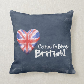 Bloody British Throw Pillow