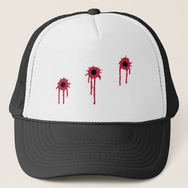 BLOODY BULLET HOLES TRUCKER HAT (Front)