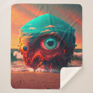 Bloody Eyes Sherpa Blanket