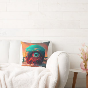 Bloody Eyes Throw Pillow