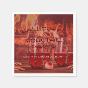 Bloody Halloween Cocktail Party Napkin