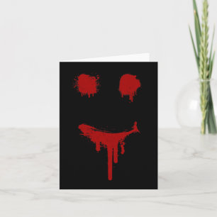 Bloody Halloween Costume I Blood Splatter Smile  Card