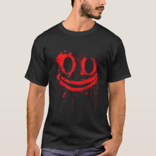 Bloody Halloween Costume I Blood Splatter Smile T-Shirt