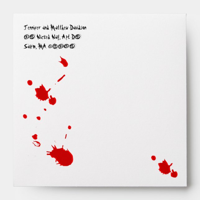 Bloody Halloween Party Envelope (Front)