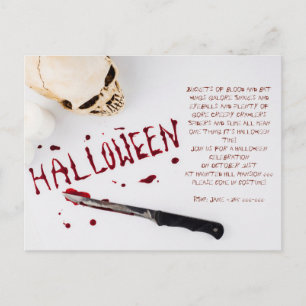 Bloody Halloween Party Postcard