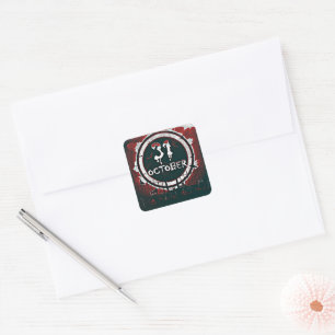 Bloody Halloween Square Sticker