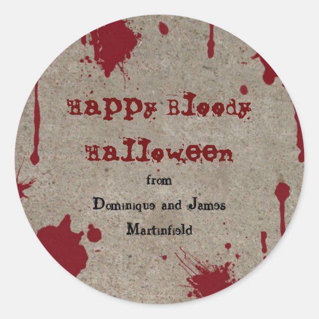 Bloody Halloween sticker (Front)