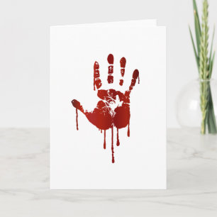 Bloody hand card
