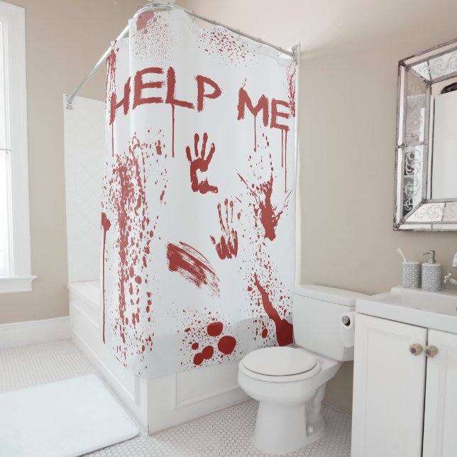 Bloody Hand Print Blood Splattered Halloween (In Situ)