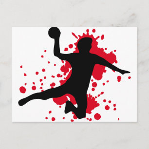 bloody handball dodgeball postcard