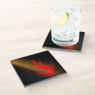 Bloody Handprint  Glass Coaster