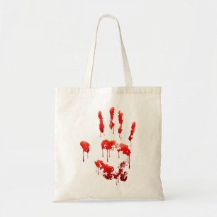 Bloody Handprint Horror Halloween Party Night Cost Tote Bag