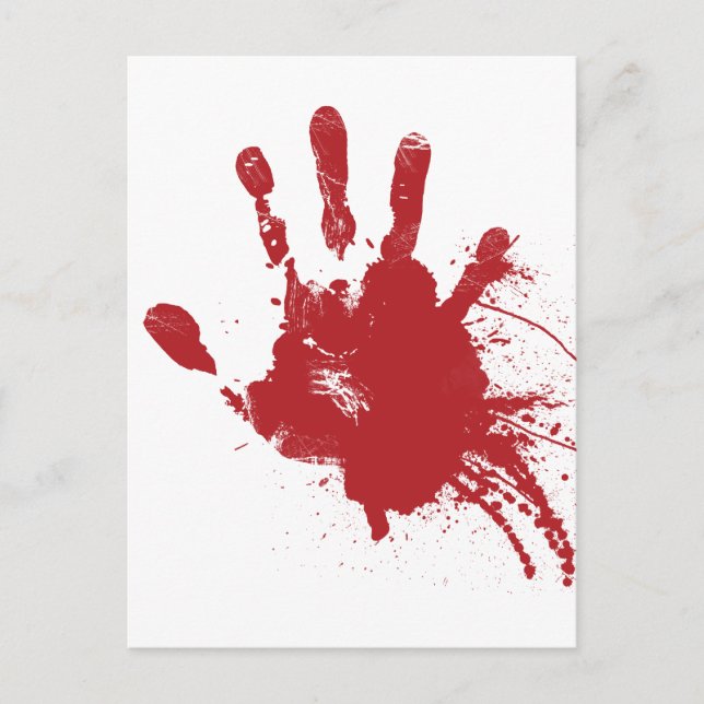 Bloody Handprint Postcard (Front)