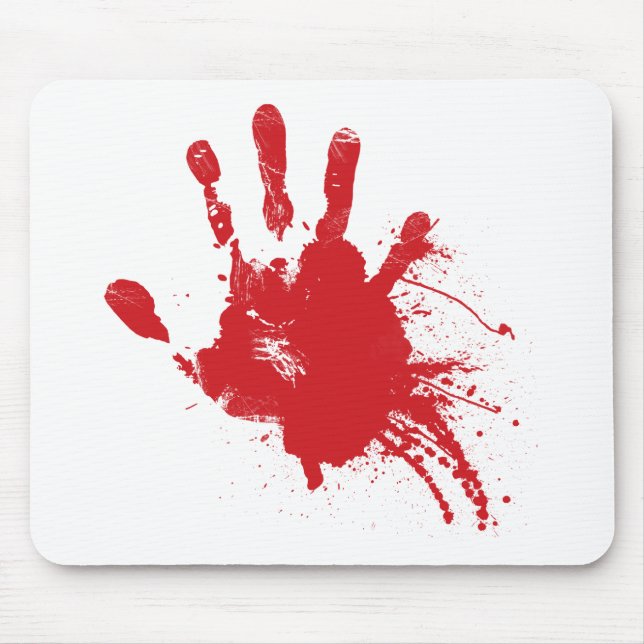 Bloody Handprint Z Mouse Pad (Front)