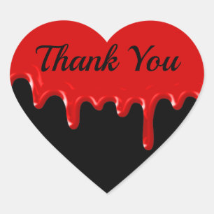 Bloody Heart Thank You  Sticker