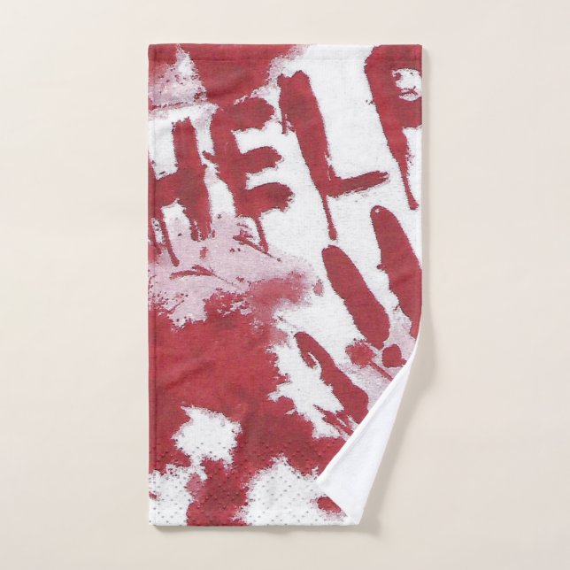 bloody help hand towel (Hand Towel)
