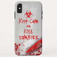 Bloody Knife Keep Calm & Kill Zombies Funny