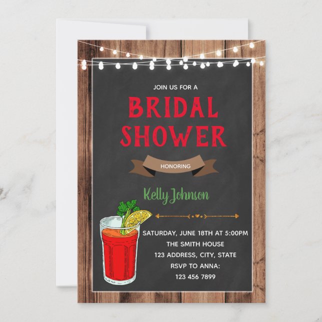 Bloody marie nuptiale invitation (Devant)