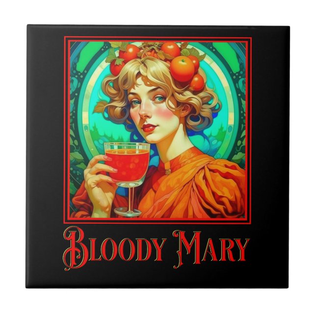 Bloody Mary Art Nouveau Tile (Front)