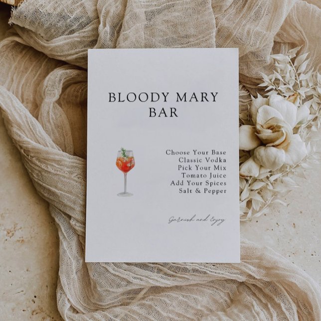 Bloody Mary Bar Invitation de la douche nuptiale (Bloody Mary Bar Bridal Shower Invitation)