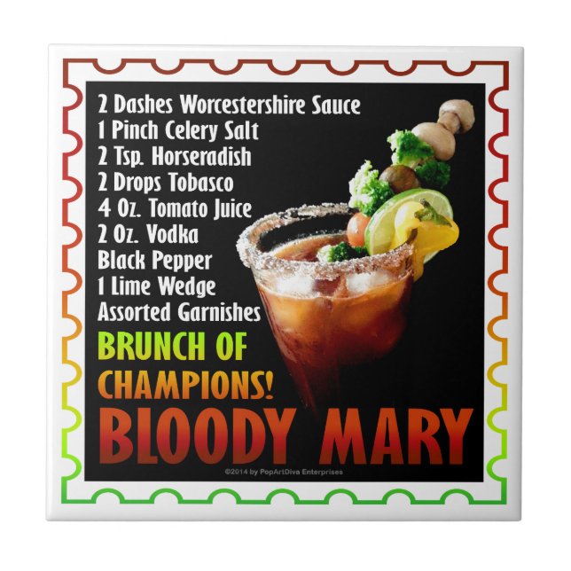 BLOODY MARY, Brunch of Champions Tile (Front)