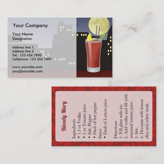 Bloody Mary Business Card (Front/Back)