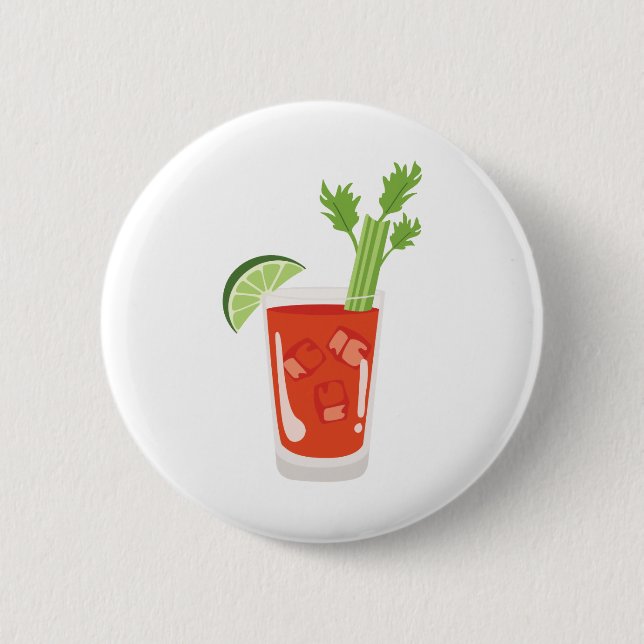 Bloody Mary Cocktail 2 Inch Round Button (Front)