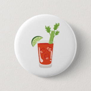 Bloody Mary Cocktail 2 Inch Round Button