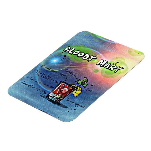 Bloody Mary Cocktail Drink Recipe Magnet (Left Side)