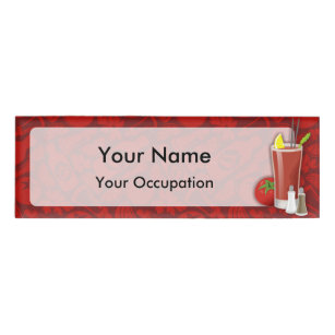 Bloody Mary cocktail name tag