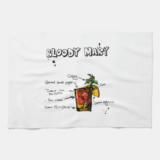 Bloody Mary Cocktail Recipe Kitchen Towel