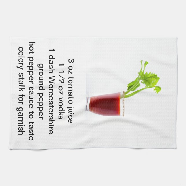 Bloody Mary Dish Towel (Horizontal)