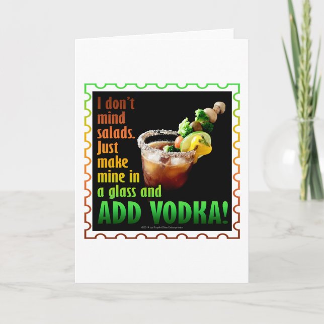 BLOODY MARY, LOADED UP WITH BOOZE CARD (Front)