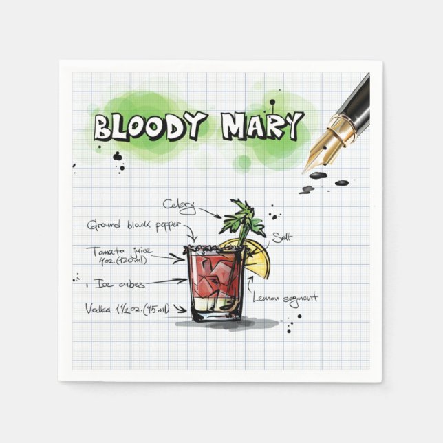 Bloody Mary Napkin (Front)