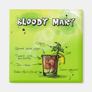 Bloody Mary Recipe - Cocktail Gift Magnet