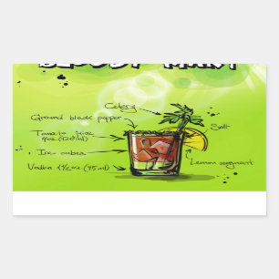Bloody Mary Recipe - Cocktail Gift Sticker