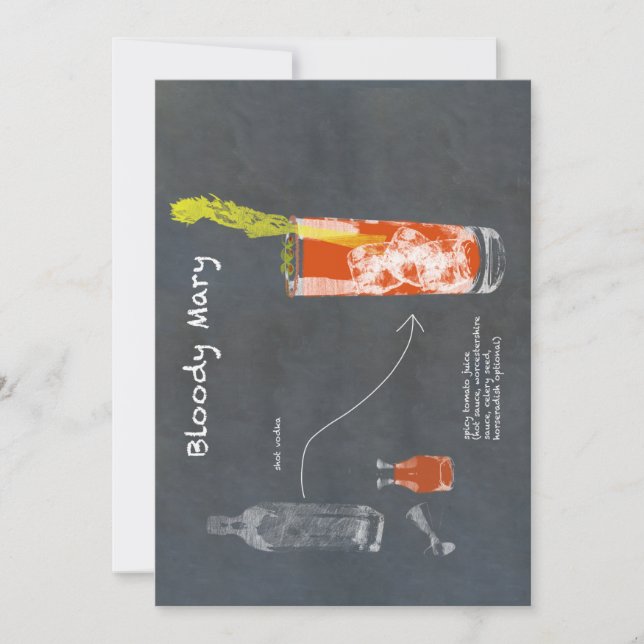 Bloody Mary Recipe Invitation (Front)