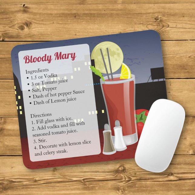 Bloody Mary Recipe Mouse Pad (Creator Uploaded)