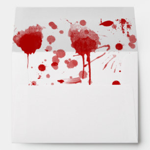 Bloody Mess Drips Splatters Custom Colour BG Envelopes