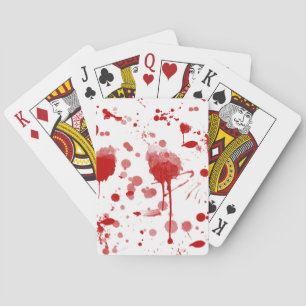 Bloody Mess Drips Splatters Custom Colour BG Playing Cards