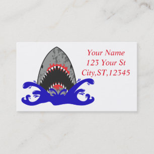 Bloody Shark Jaws Thunder_Cove Business Card